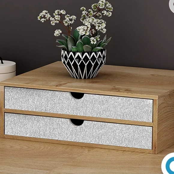 Silver Glitter Peel and Stick Wallpaper - Picture 5 of 7